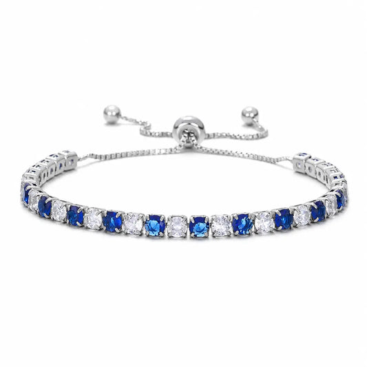 Everyday Adjustable Bolo Bracelet in Sapphire by AZ Essentials