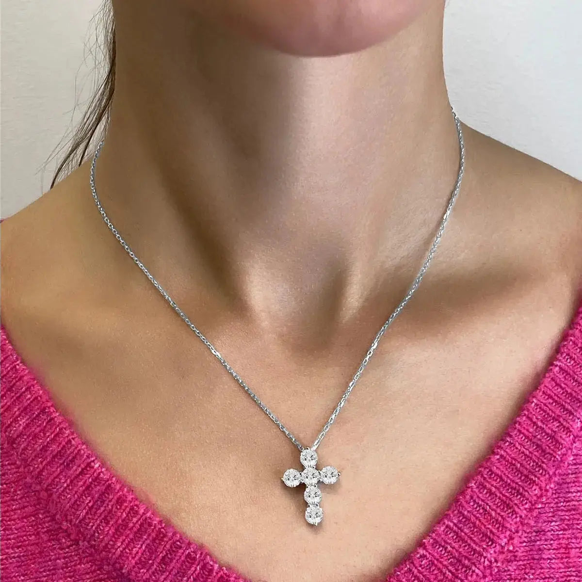 Faith 3 Carat Cross Necklace Anna Zuckerman Retail