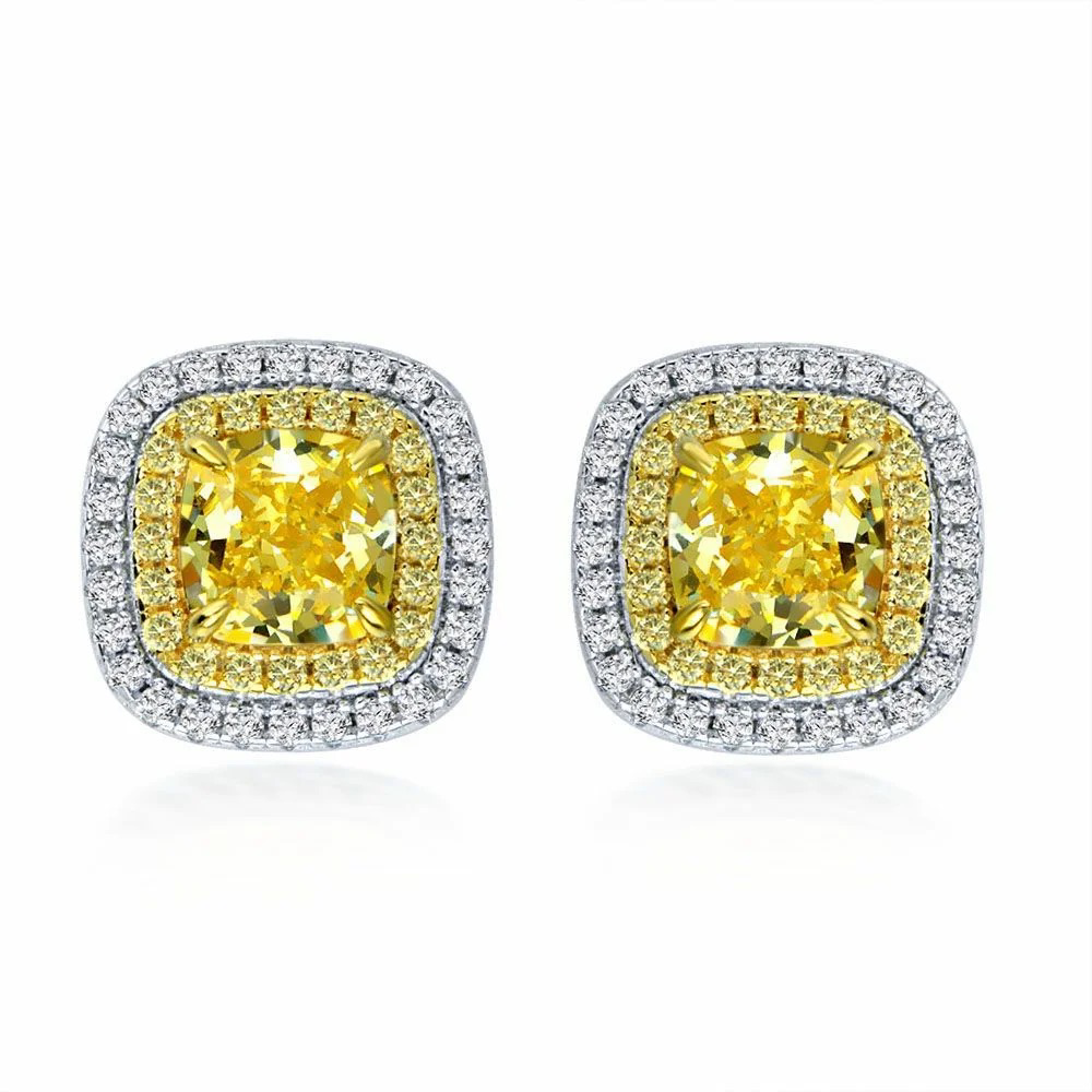 Lucia Brilliante Earrings Canary Yellow