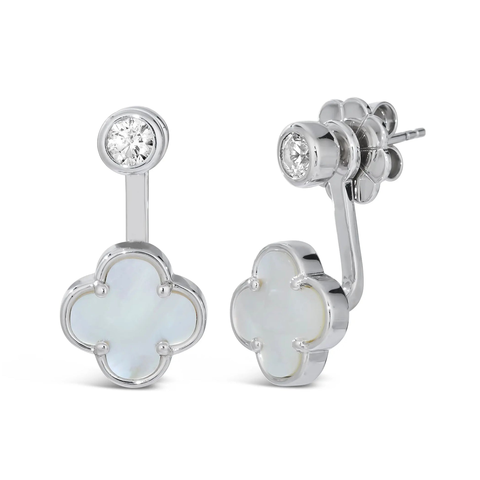 Four Leaf Clover Studs and Jackets - Anna Zuckerman