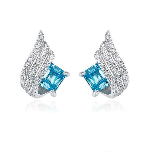 Galleon Earrings in Aquamarine Anna Zuckerman
