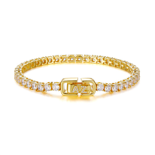 Luxe G Color 6 Carat Bracelet Four Prong in Gold