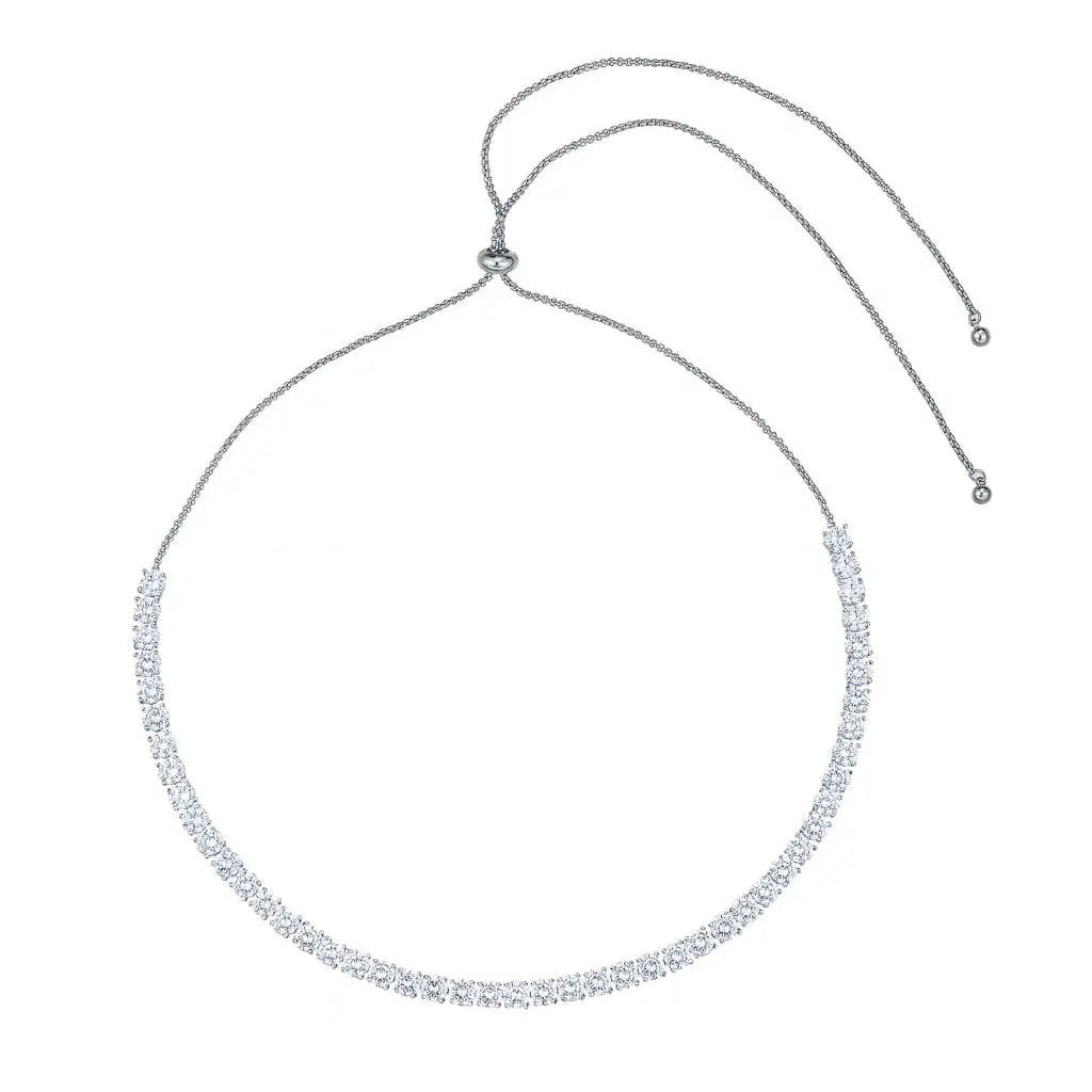 Gem Bolo Necklace in Platinum Anna Zuckerman