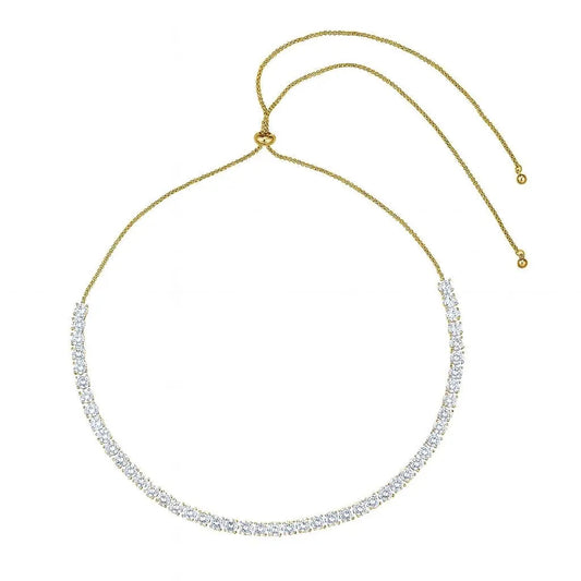 Gem Bolo Necklace in Yellow Gold Anna Zuckerman