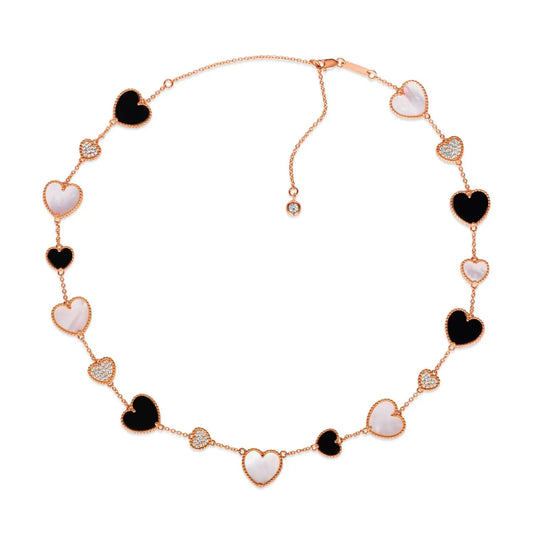 Gem Inlay Motif Necklace - Anna Zuckerman