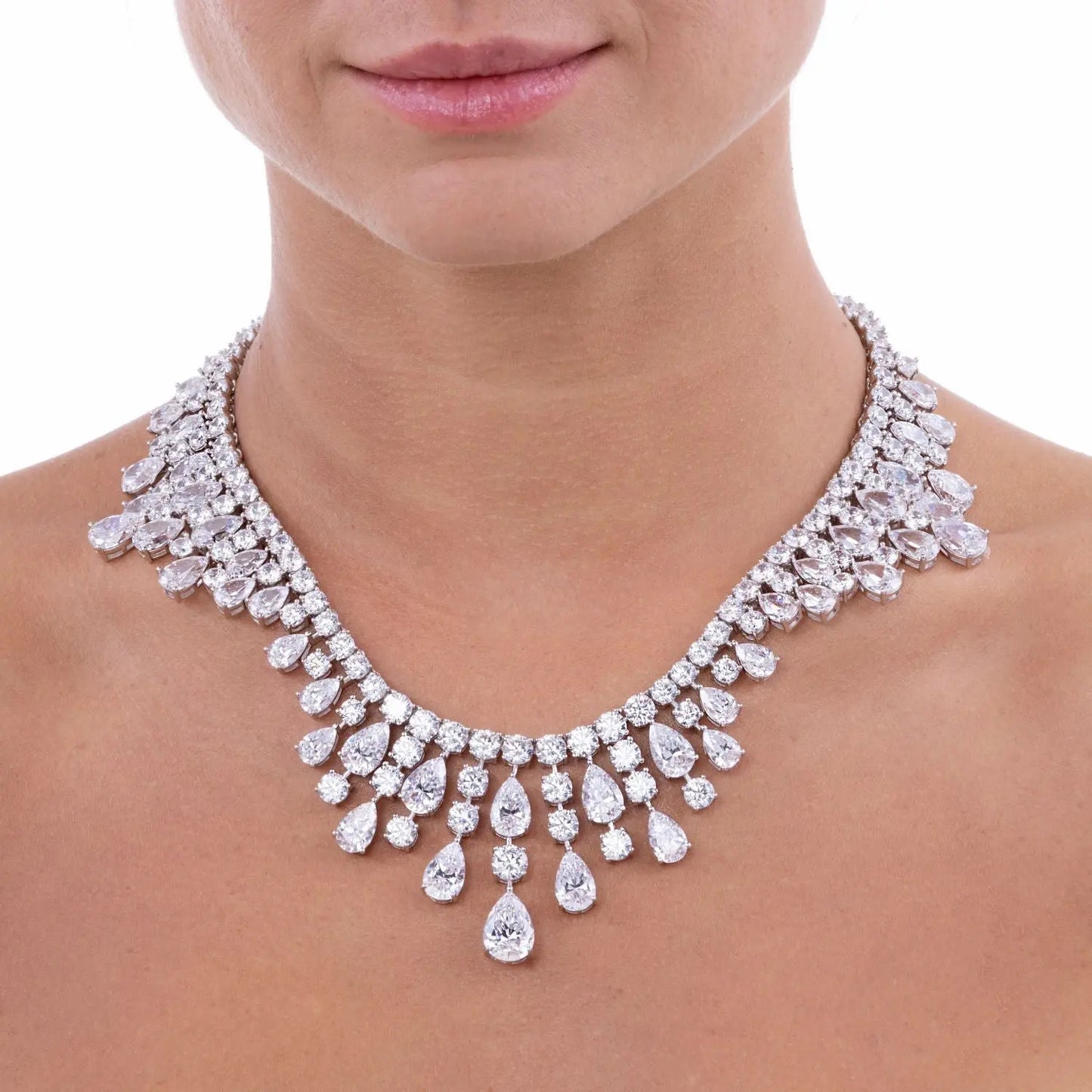 Getty Diamond Crystalline Statement Necklace - Anna Zuckerman