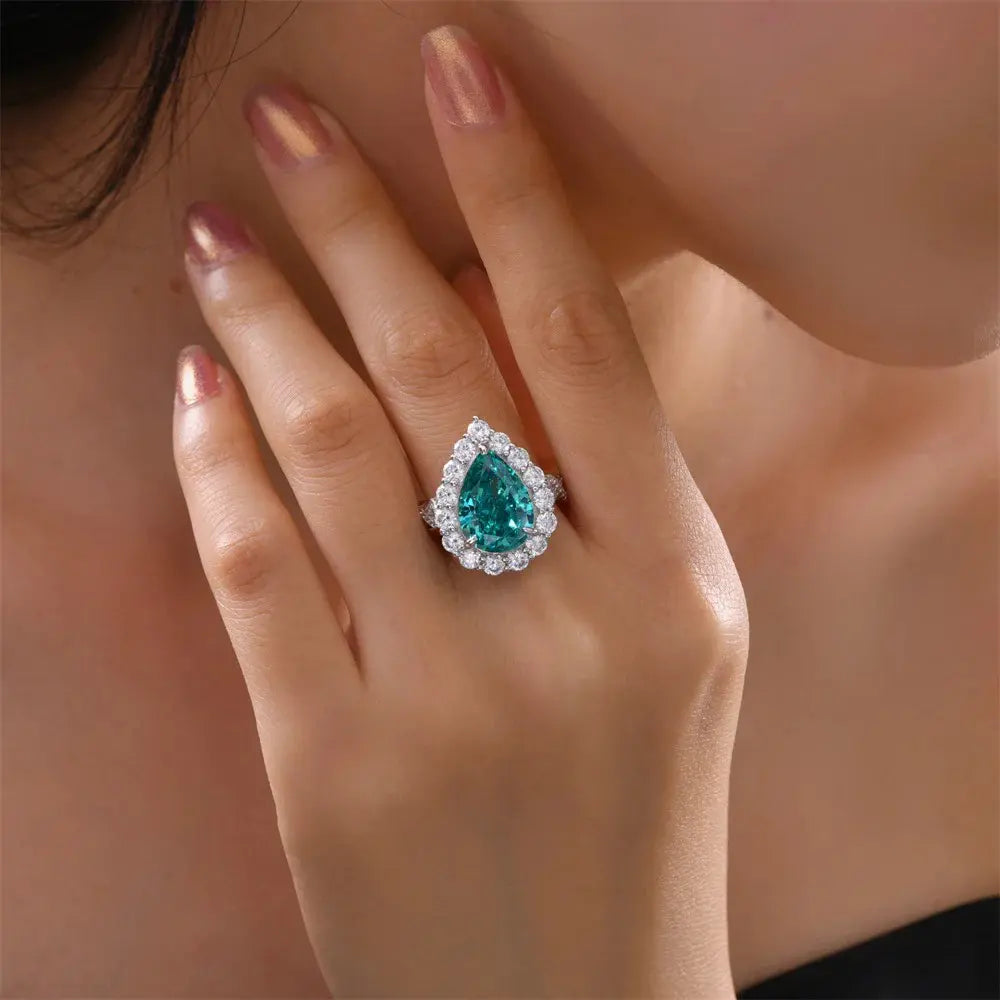 Gia Pear Shaped Cocktail Ring - Anna Zuckerman