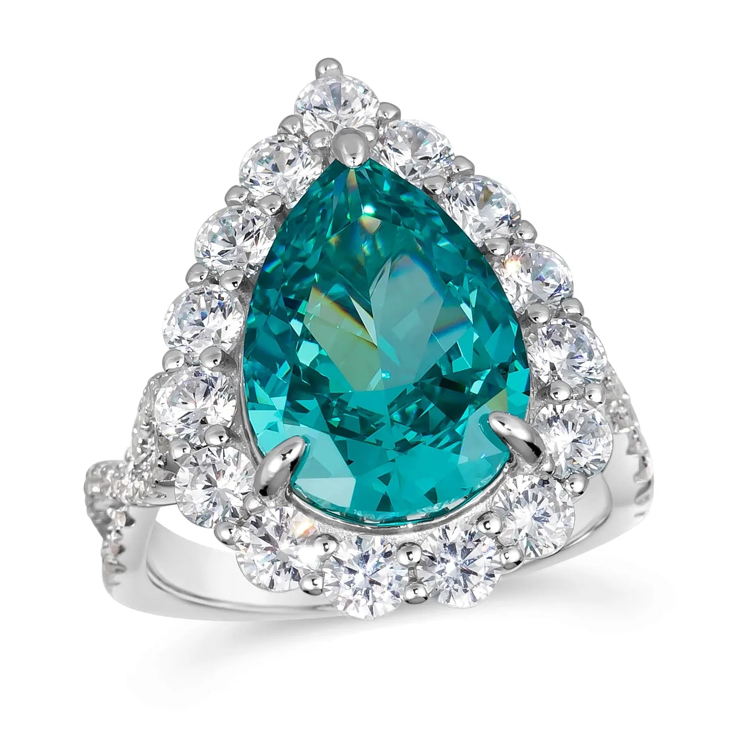 Gia Pear Shaped Cocktail Ring Paraiba Anna Zuckerman
