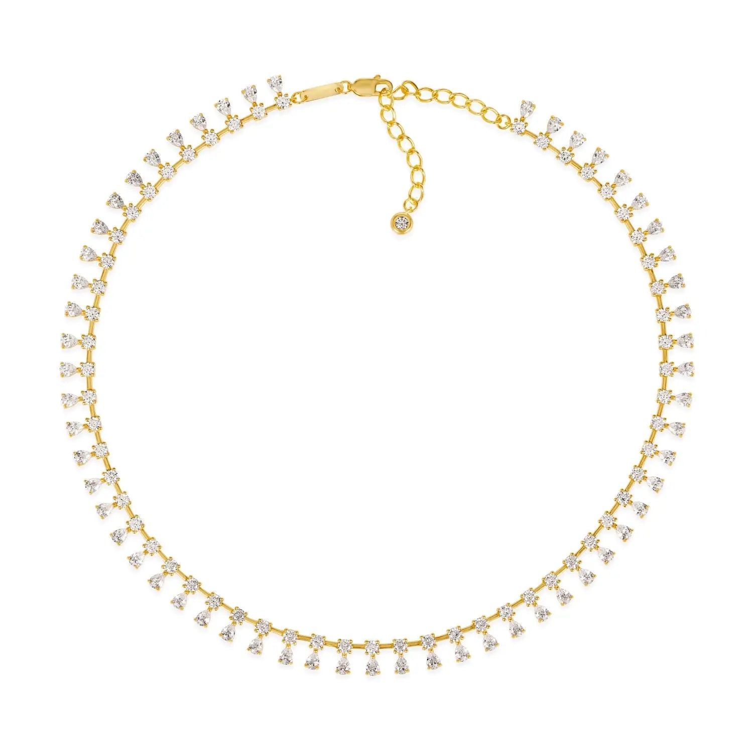 Anna Zuckerman Giselle 20ctw Diamond Crystalline Choker Necklace