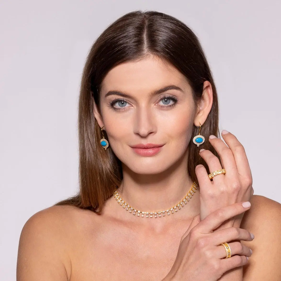 Anna Zuckerman Giselle 20ctw Diamond Crystalline Choker Necklace