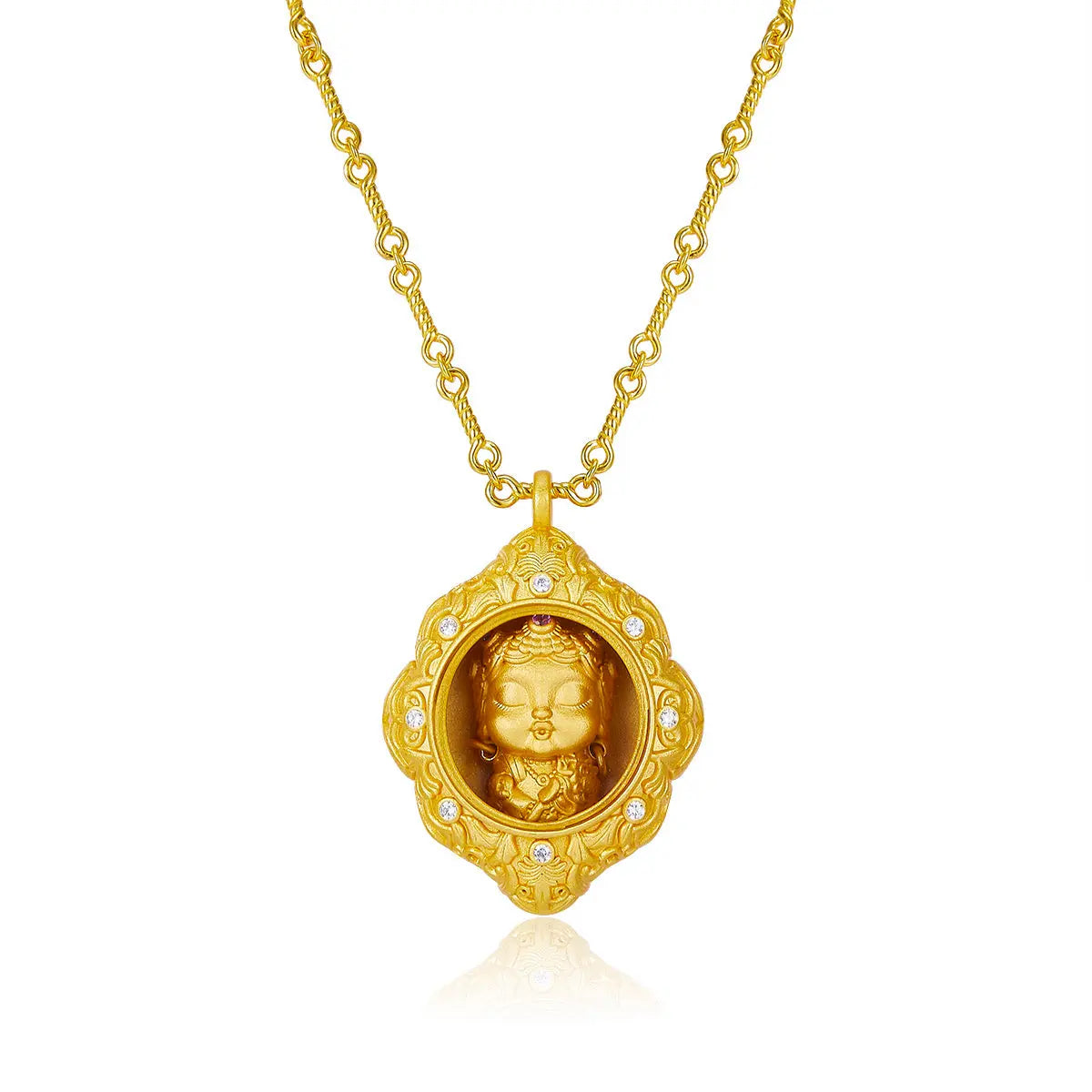 Golden Bodhi Necklace Anna Zuckerman