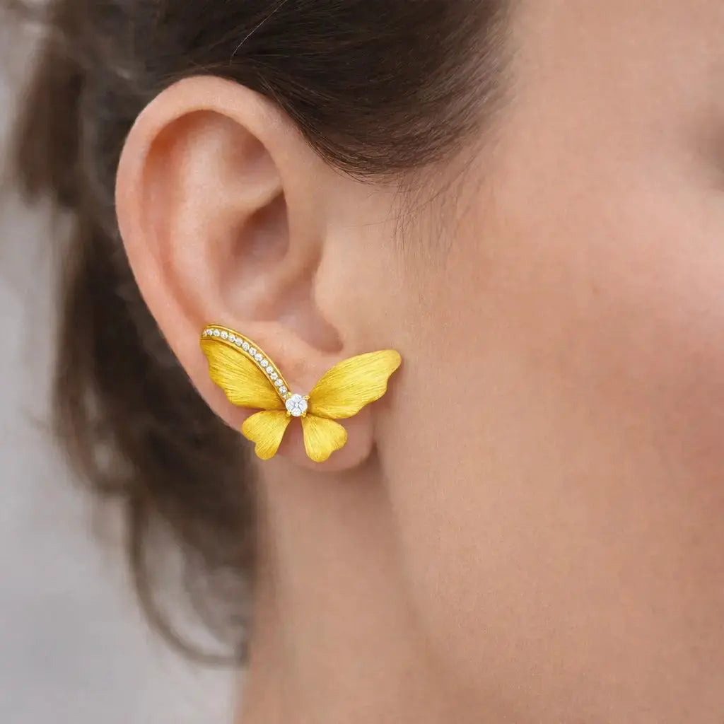 Golden Frase Earrings Anna Zuckerman