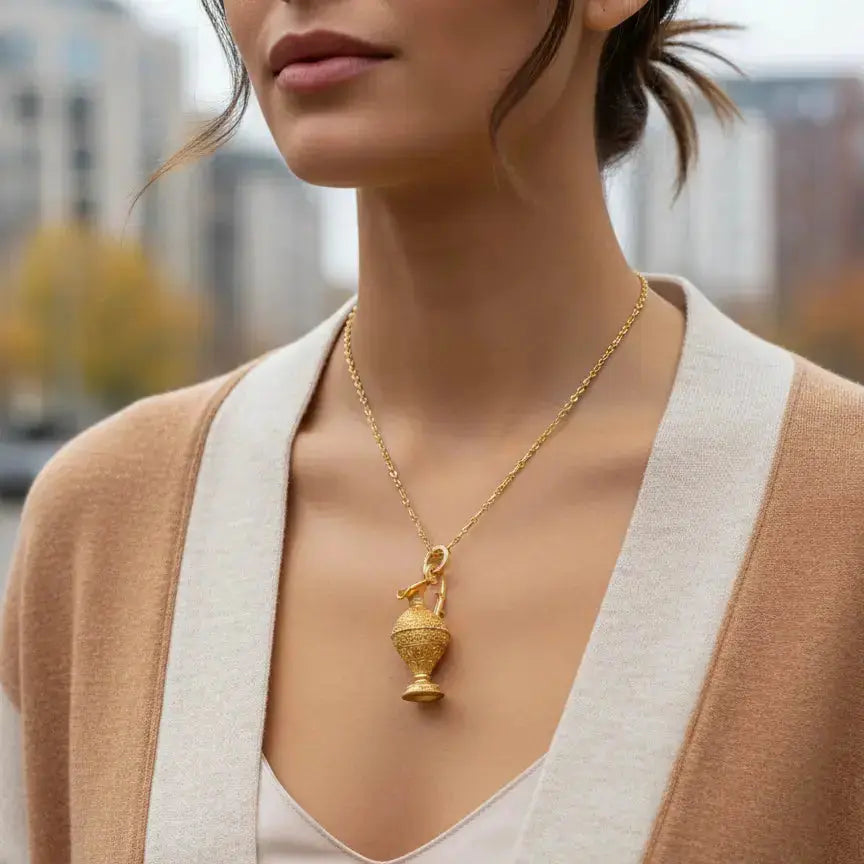 Golden Lotus Necklace Anna Zuckerman