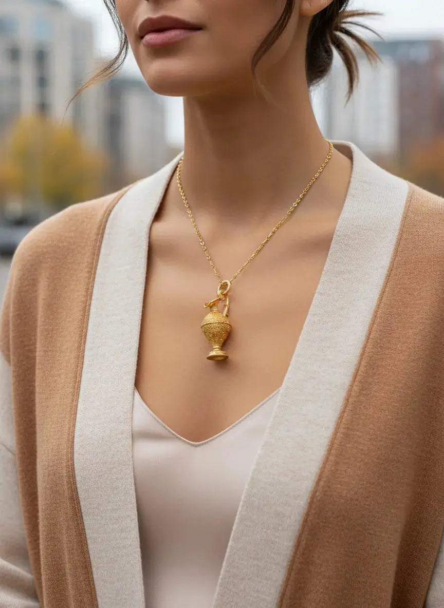 Golden Lotus Necklace Anna Zuckerman