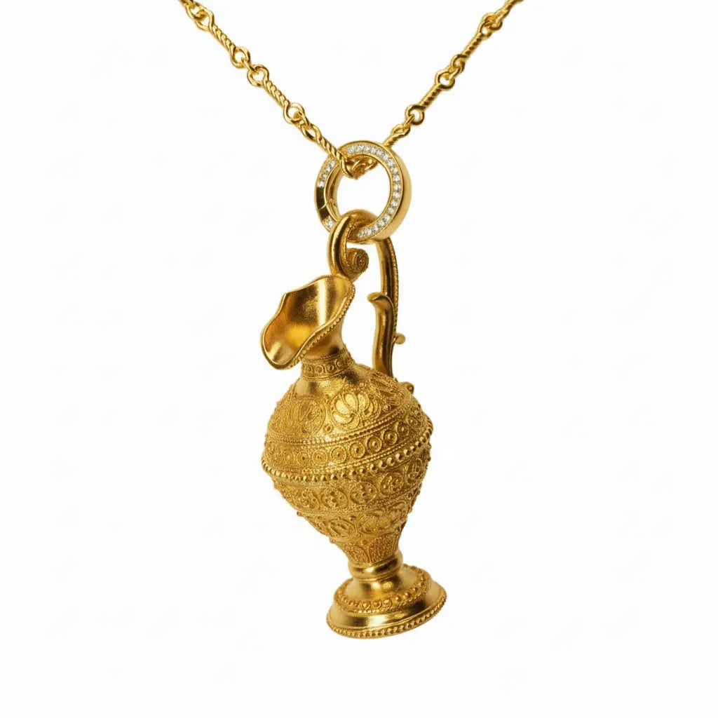 Golden Lotus Necklace Anna Zuckerman