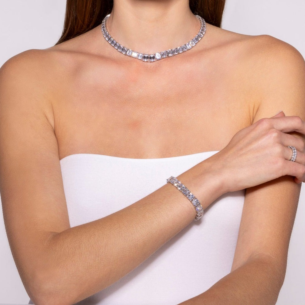 Monte Carlo Asscher Diamond Crystalline Bracelet