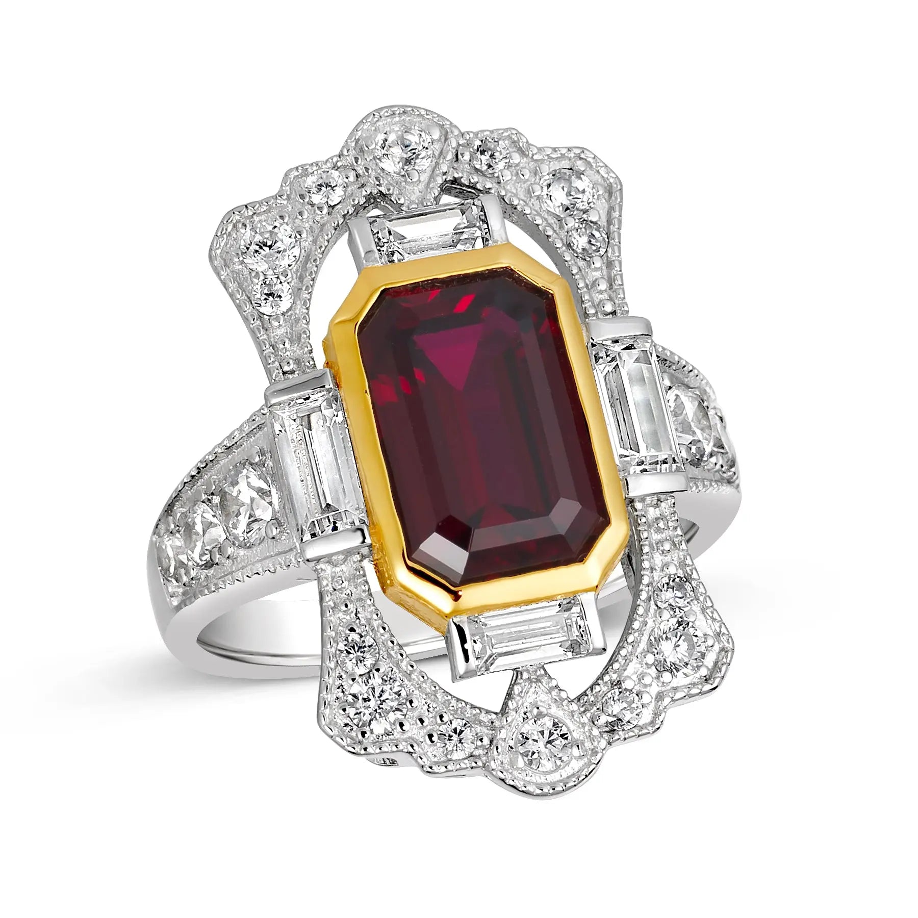Great Gatsby Vintage Ring in Ruby Anna Zuckerman