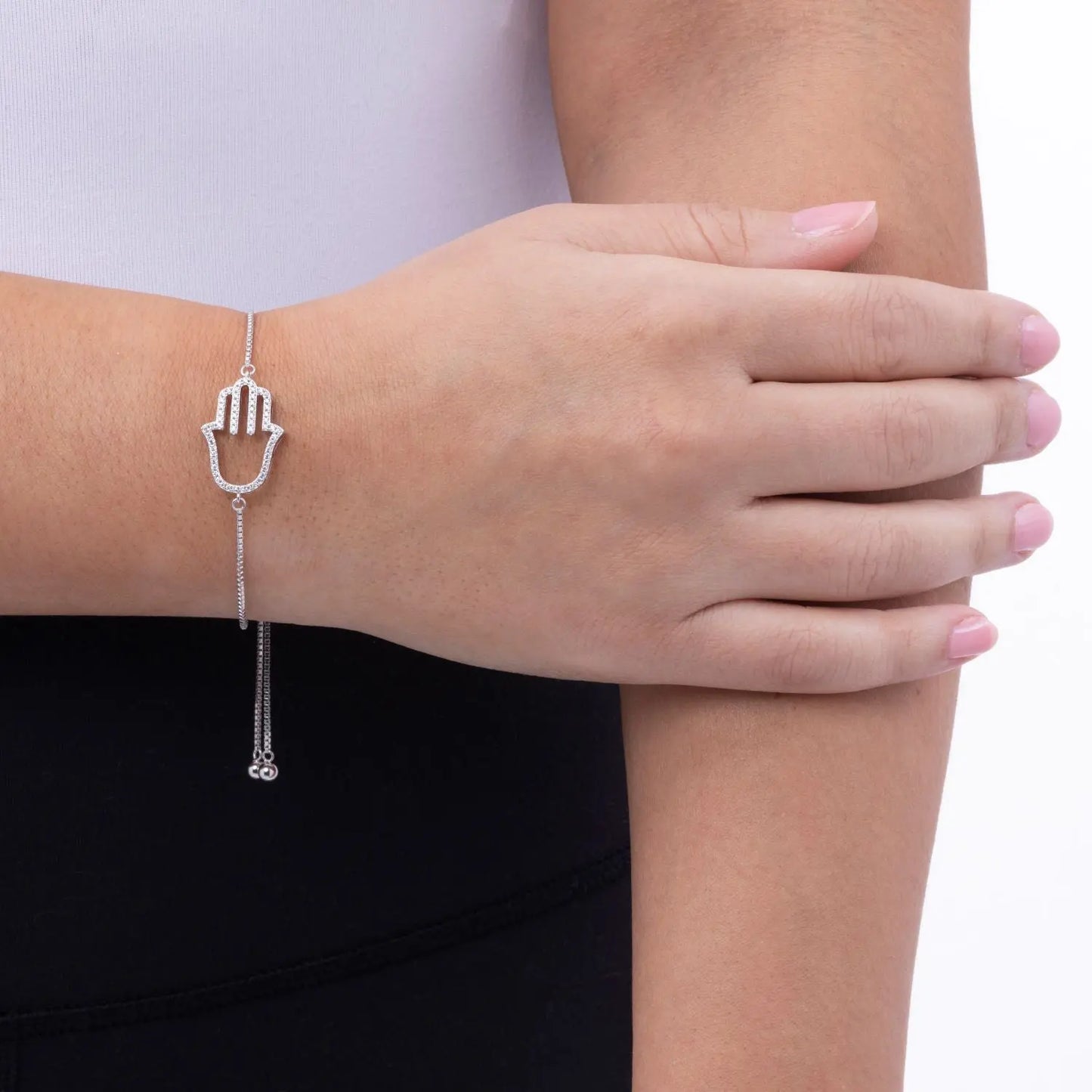 Hamsa Skinny Bracelet - Anna Zuckerman