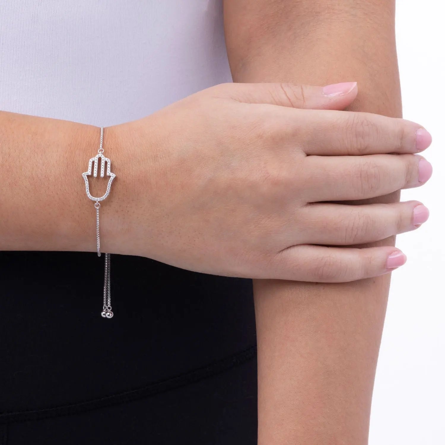Hamsa Skinny Bracelet - Anna Zuckerman