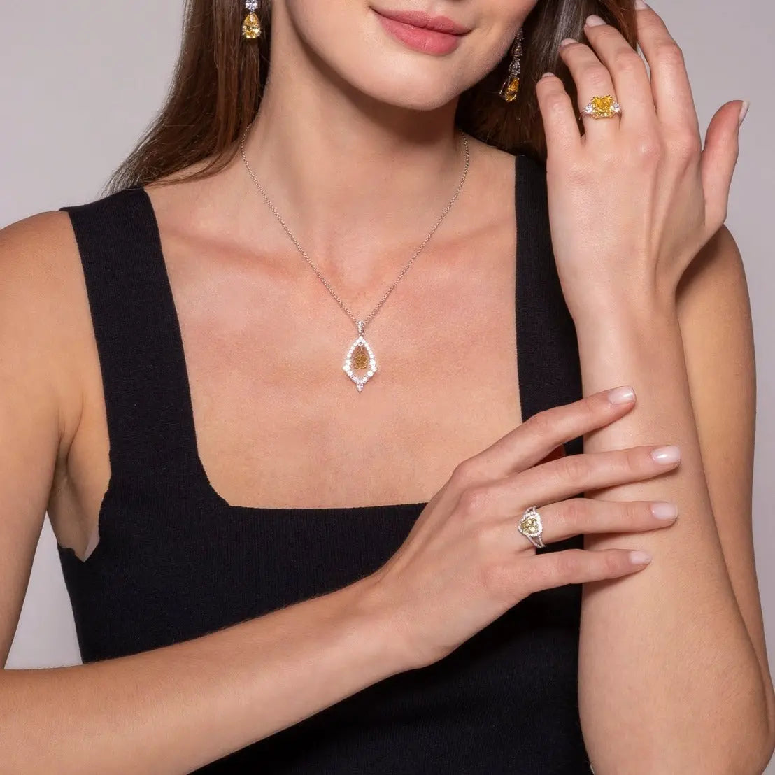 Heart Ring in Yellow Crystalline - Anna Zuckerman