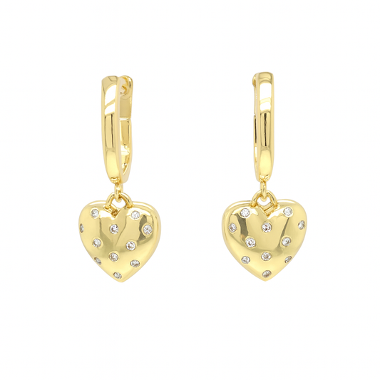 Heart Throb Drops in Yellow Gold