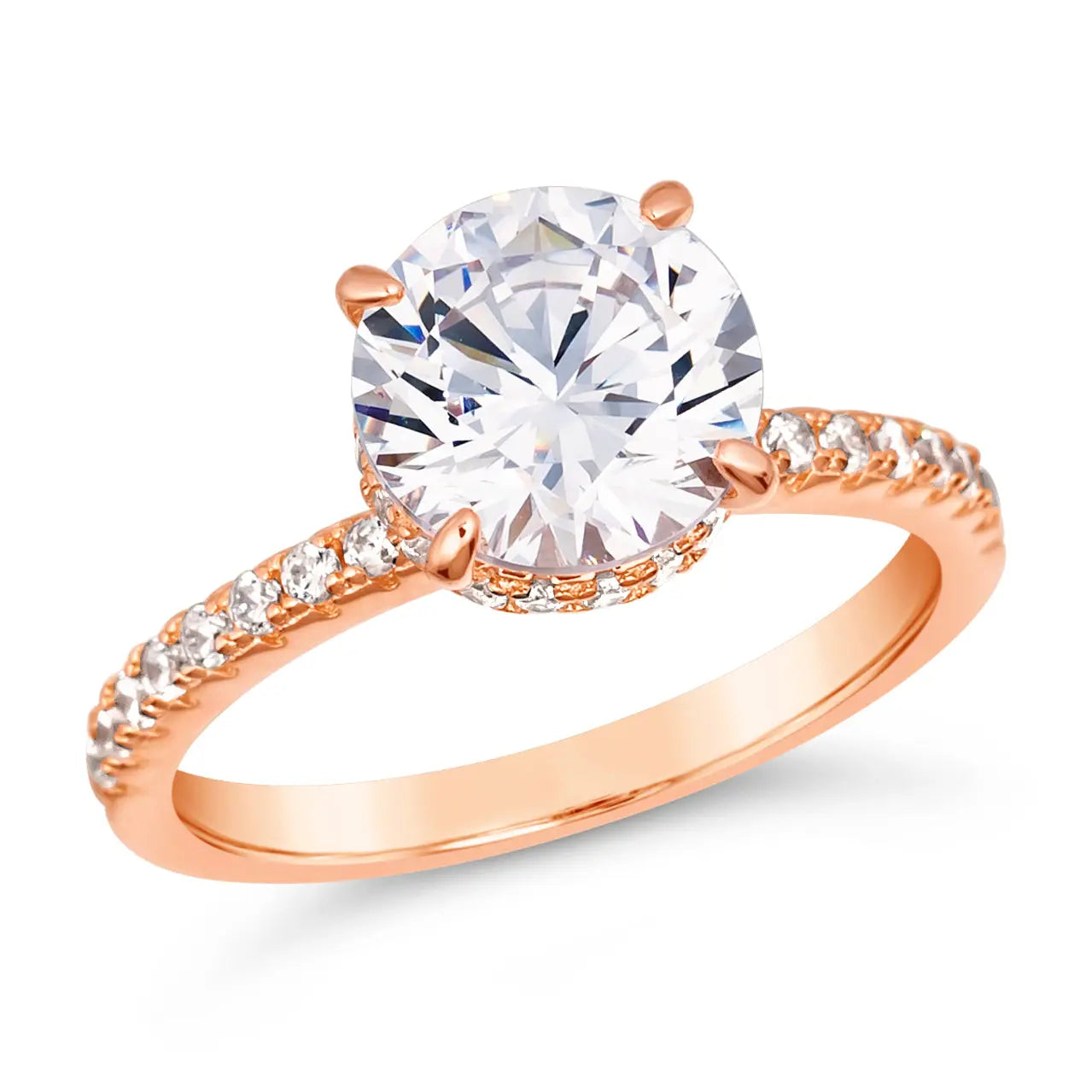 Hidden Halo 1.50 Carat Diamond Crystalline Ring - Anna Zuckerman Rings