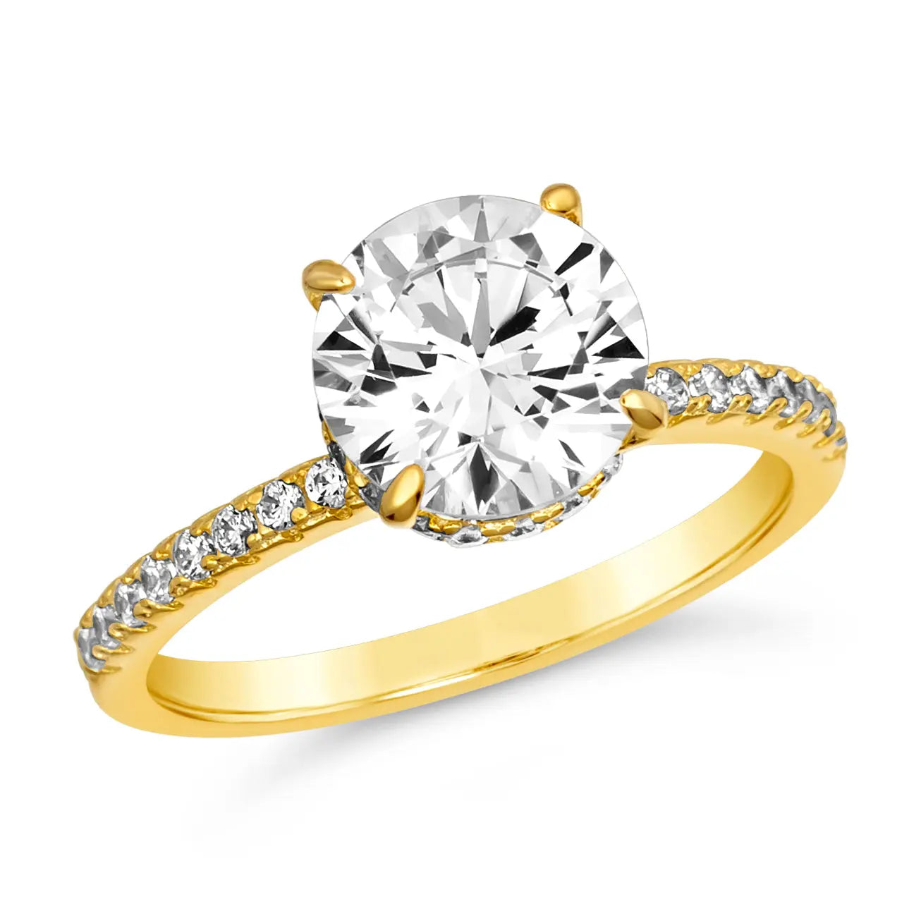 Hidden Halo 1.50 Carat Diamond Crystalline Ring - Anna Zuckerman Rings