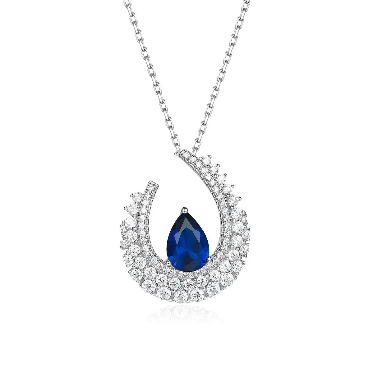 High Society Necklace in Blue Sapphire Anna Zuckerman