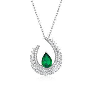 High Society Necklace in Emerald Anna Zuckerman