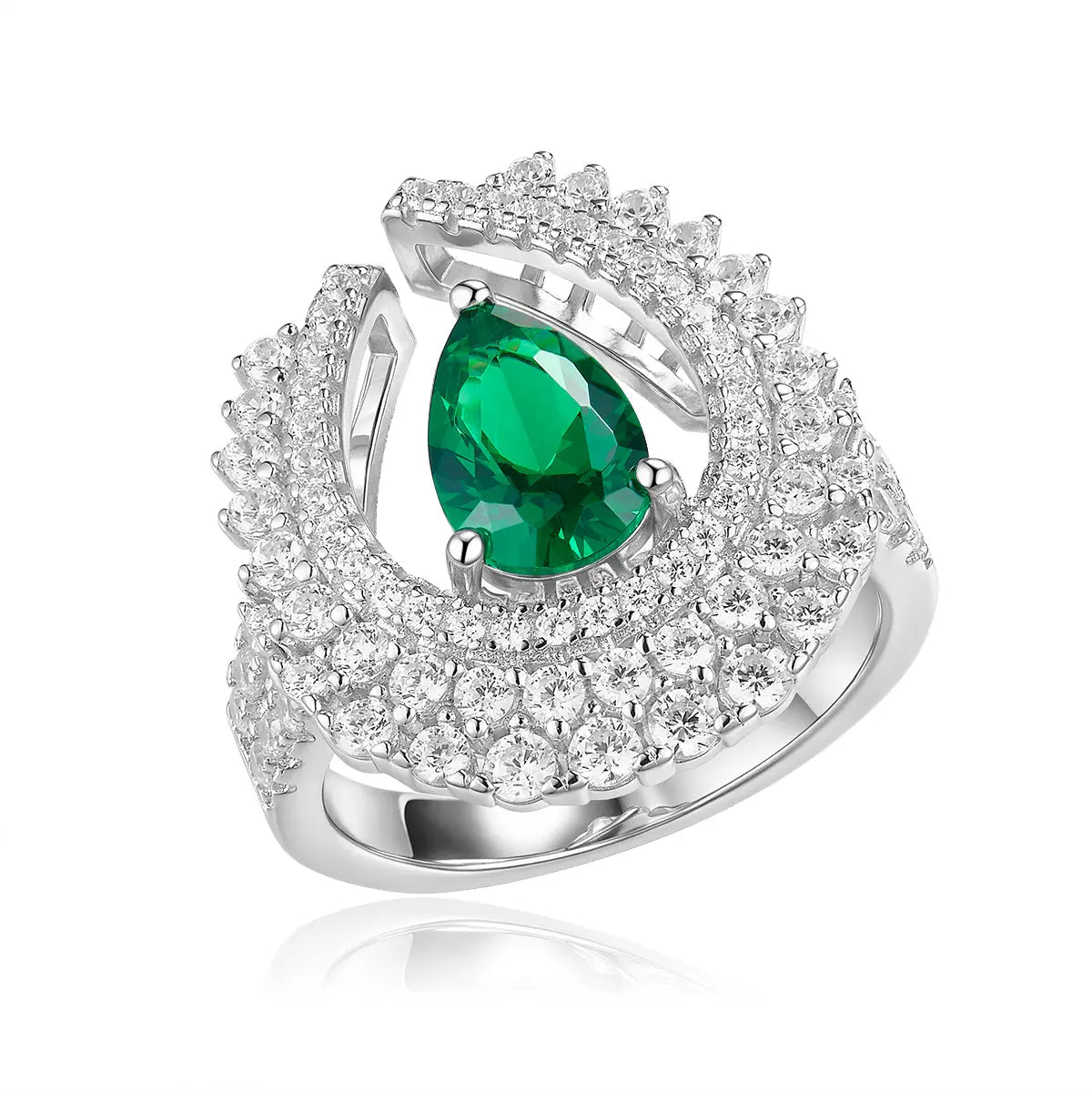 High Society Ring in Emerald Anna Zuckerman