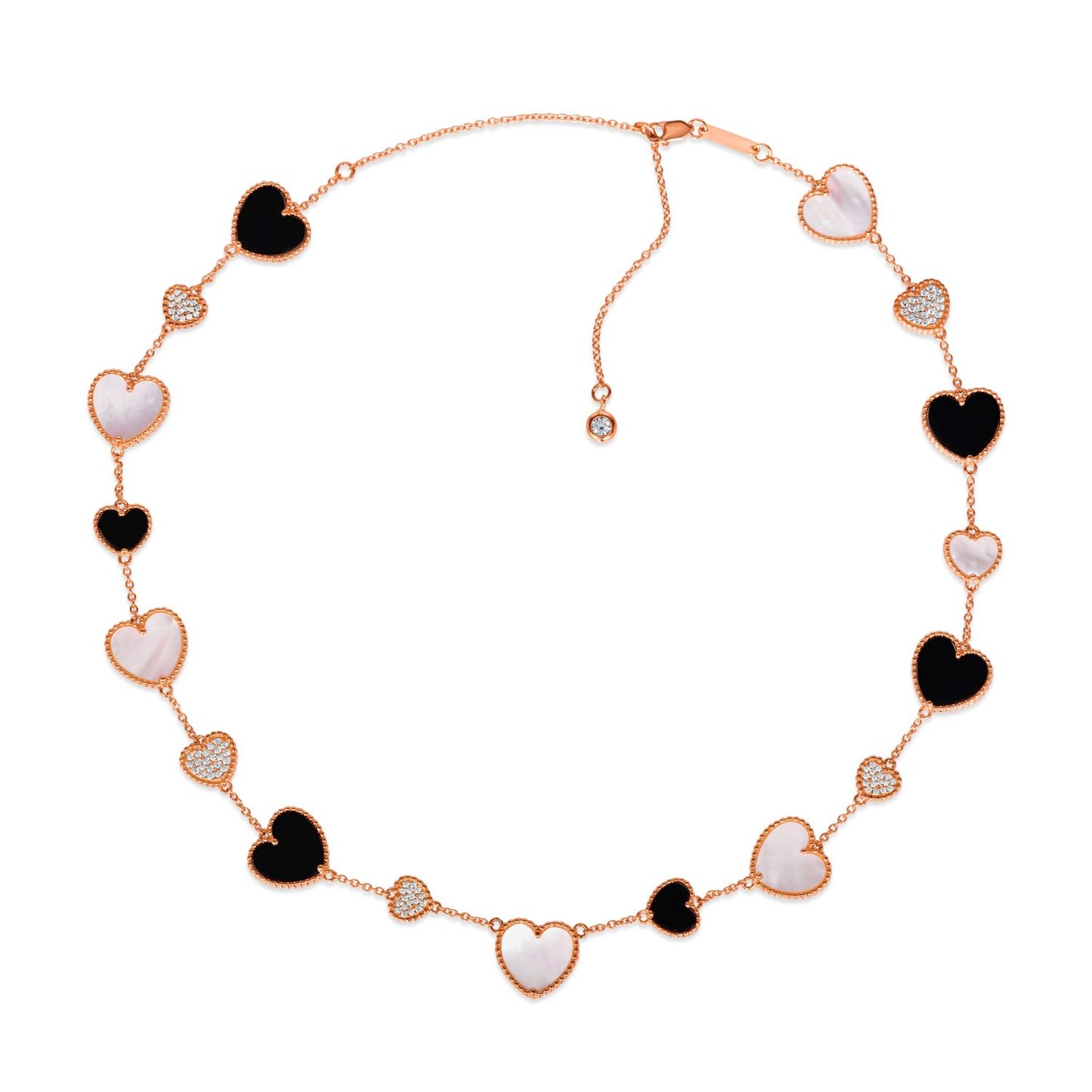 House of Cards 08 Black Mother of Pearl Necklace