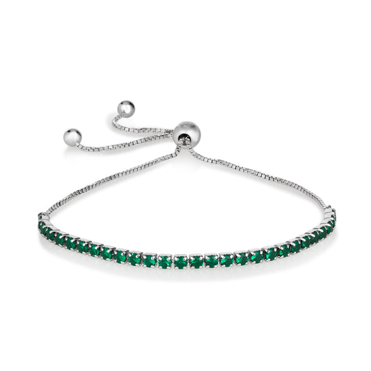 Signature Adjustable Bolo Bracelet in Green Emerald - Anna Zuckerman Bracelets