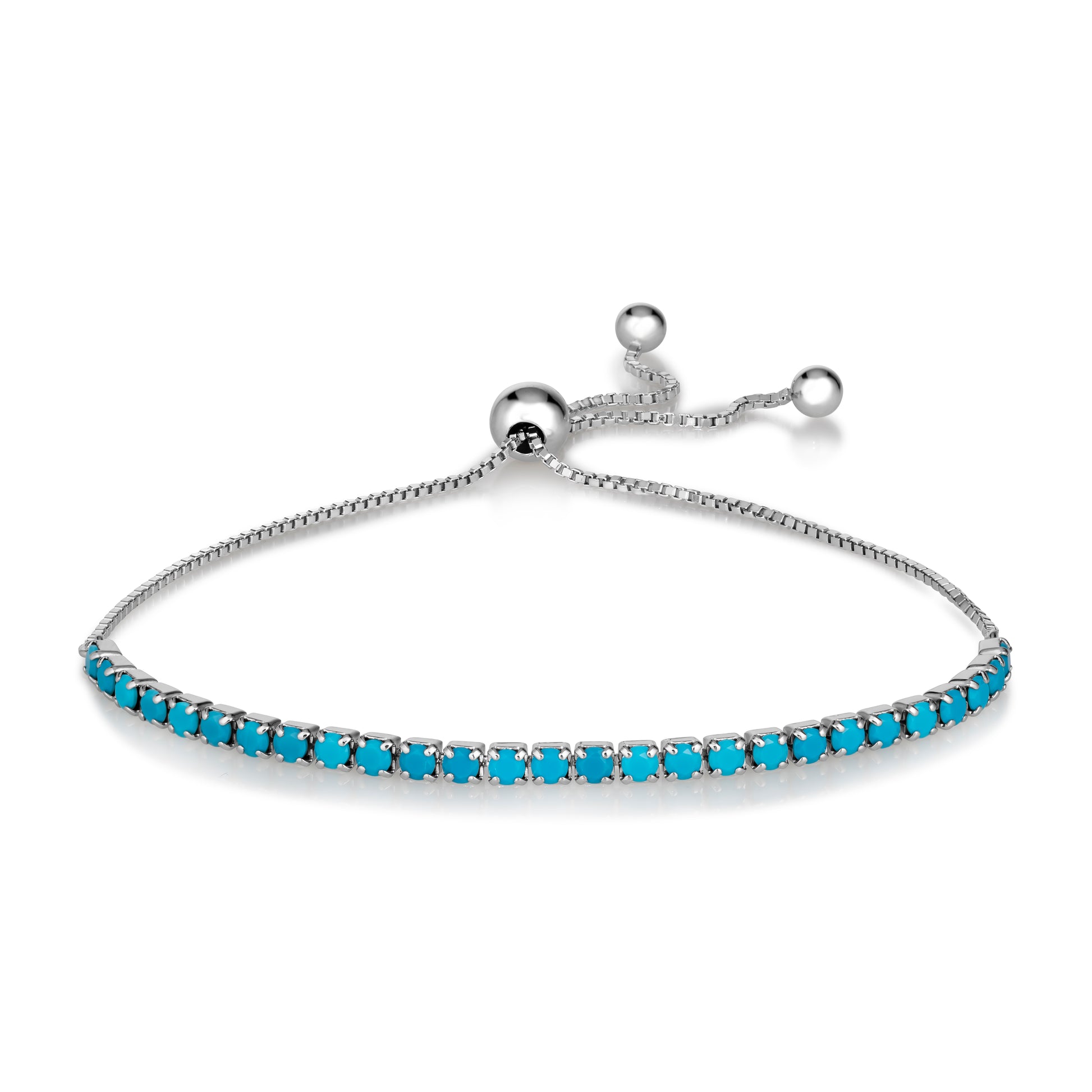 Signature Adjustable Bolo Bracelet in Blue Turquoise - Anna Zuckerman Bracelets