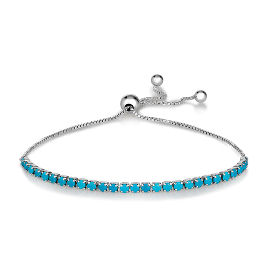 Signature Adjustable Bolo Bracelet in Blue Turquoise