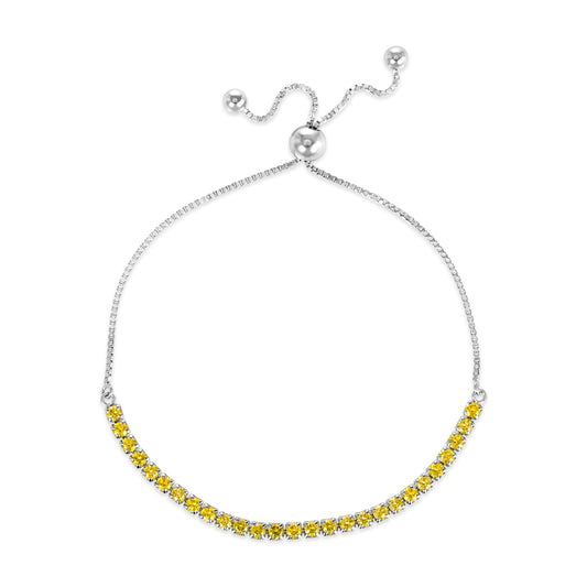 Signature Adjustable Bolo Bracelet in Vivid Yellow Crystalline