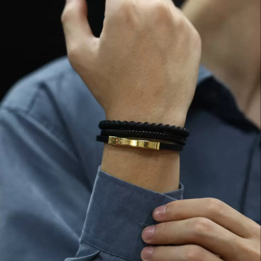 Sylvanus Bracelet Stack in Blue