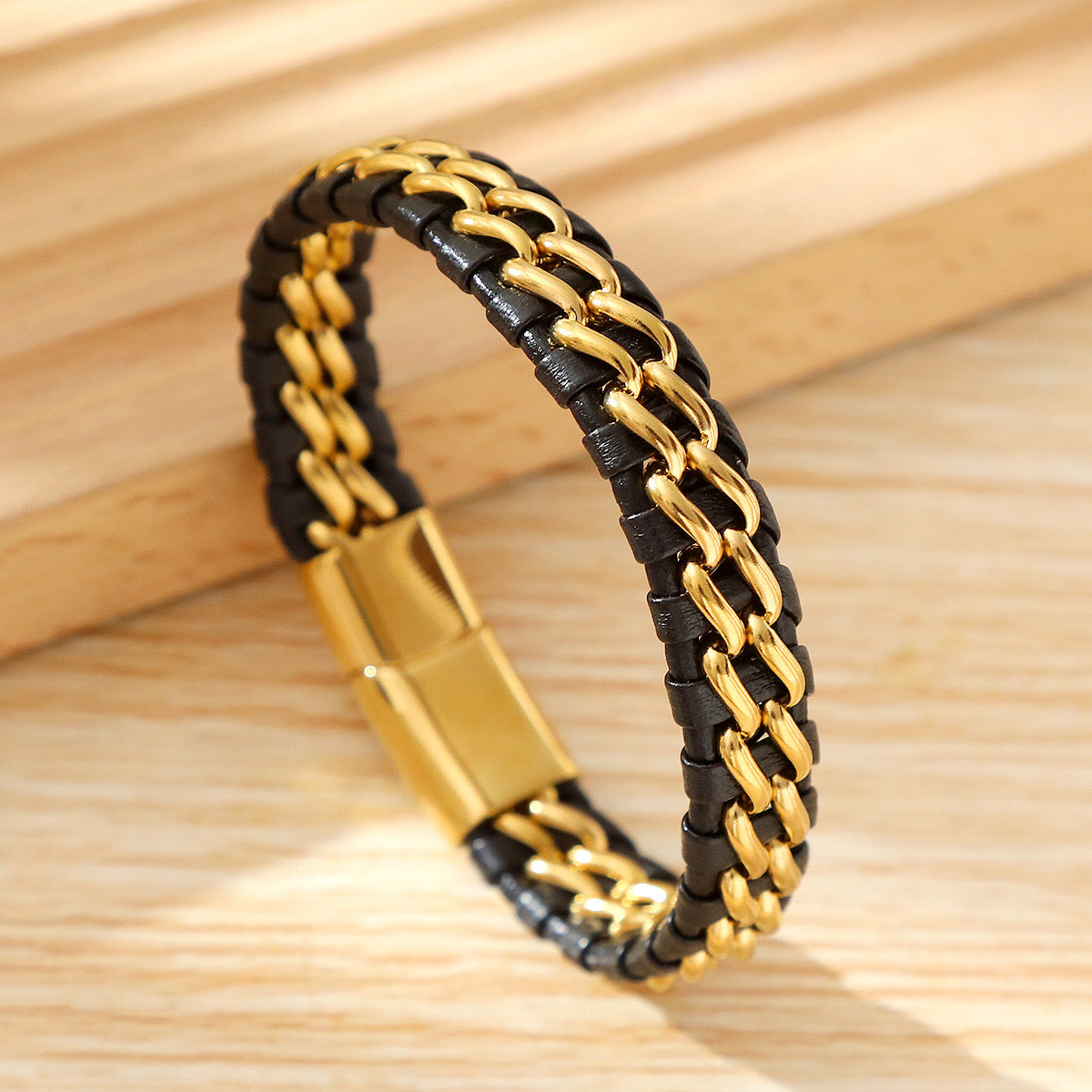 Rowen Braided Cuff in Mixed Metals