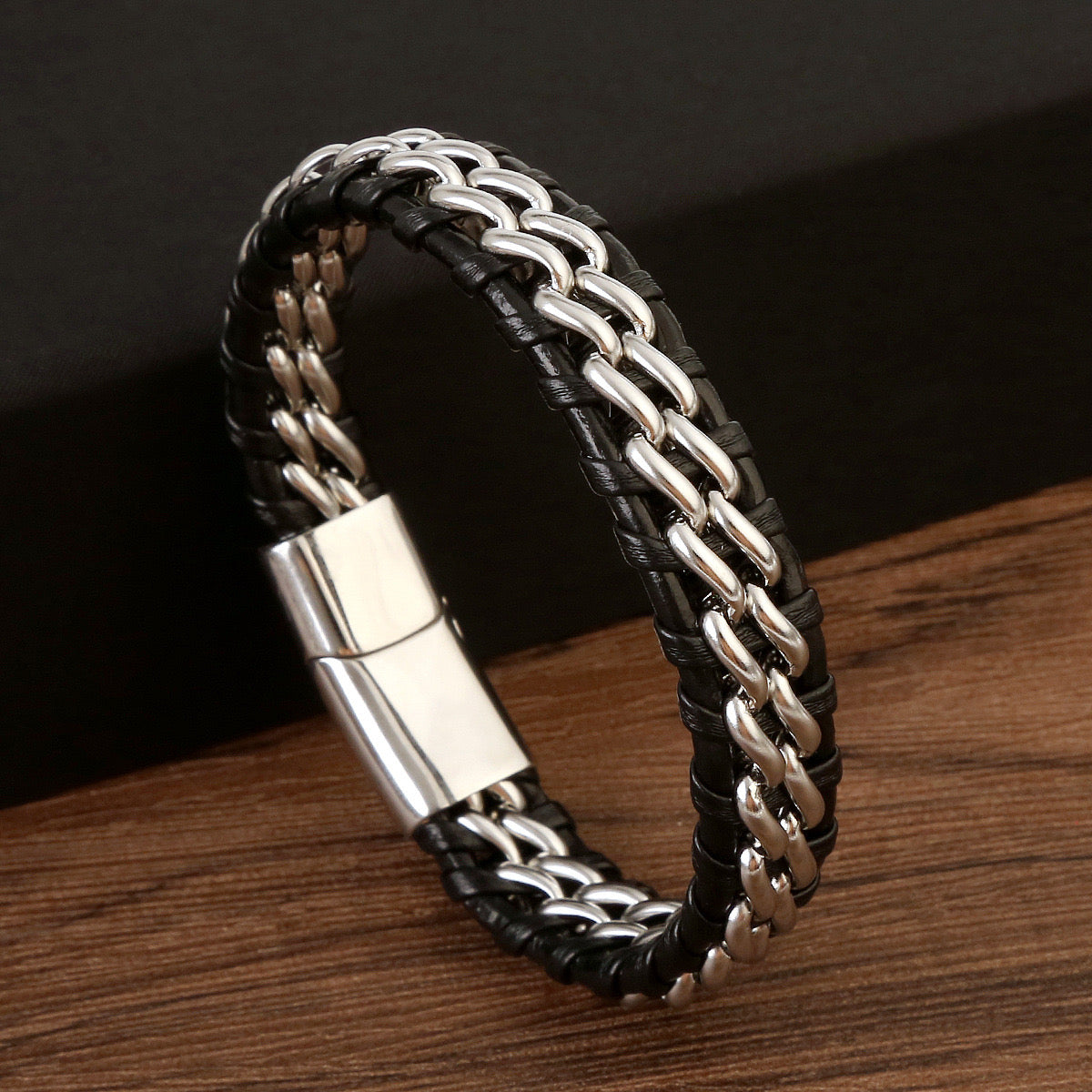 Rowen Braided Cuff in Mixed Metals
