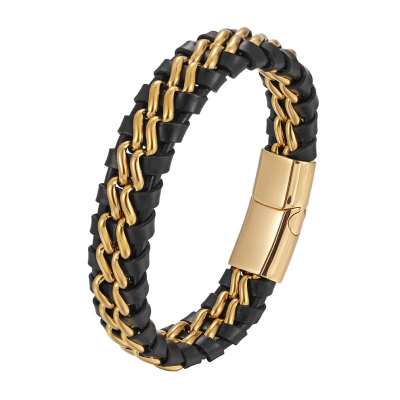 Rowen Braided Cuff in Mixed Metals