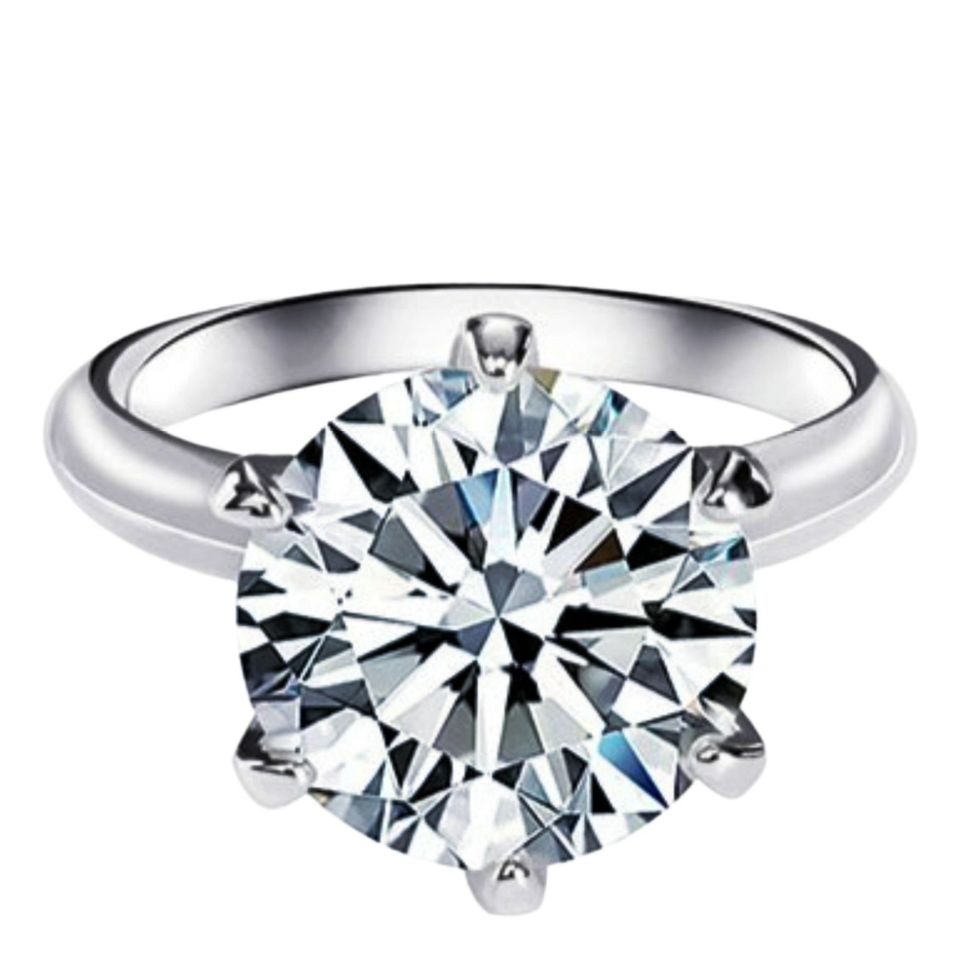Diamond ring with a white background