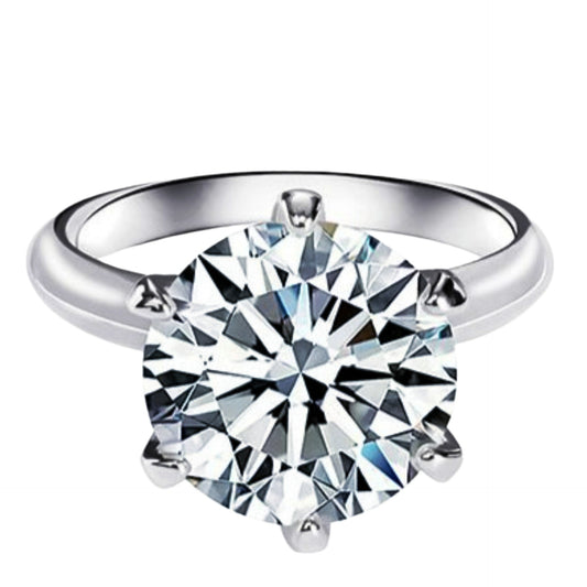 Diamond ring with a white background