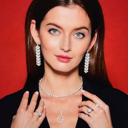 Sabrina 9.80tcw Diamond Crystalline Choker Necklace