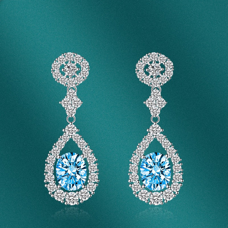 Vicky Van Earrings in Aquamarine