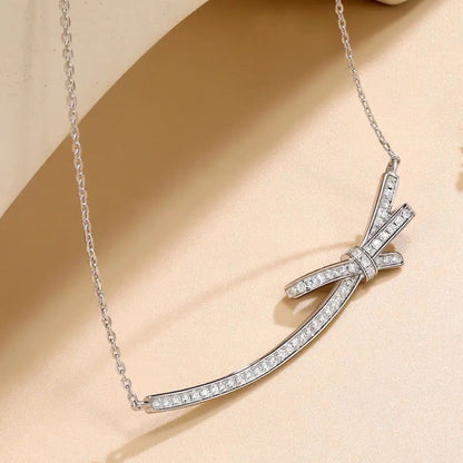 Diamond Crystalline Love Knot Necklace