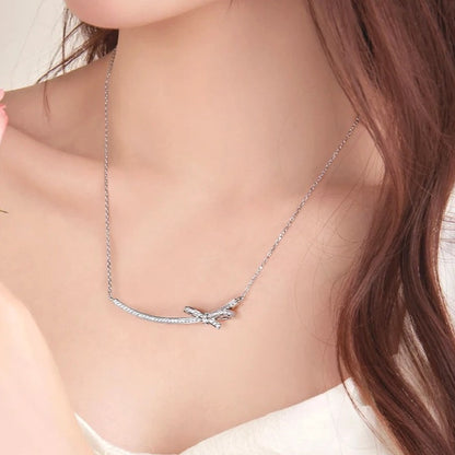 Diamond Crystalline Love Knot Necklace