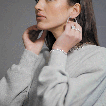 Inside Out 1 Carat Diamond Crystalline Hoops - Anna Zuckerman