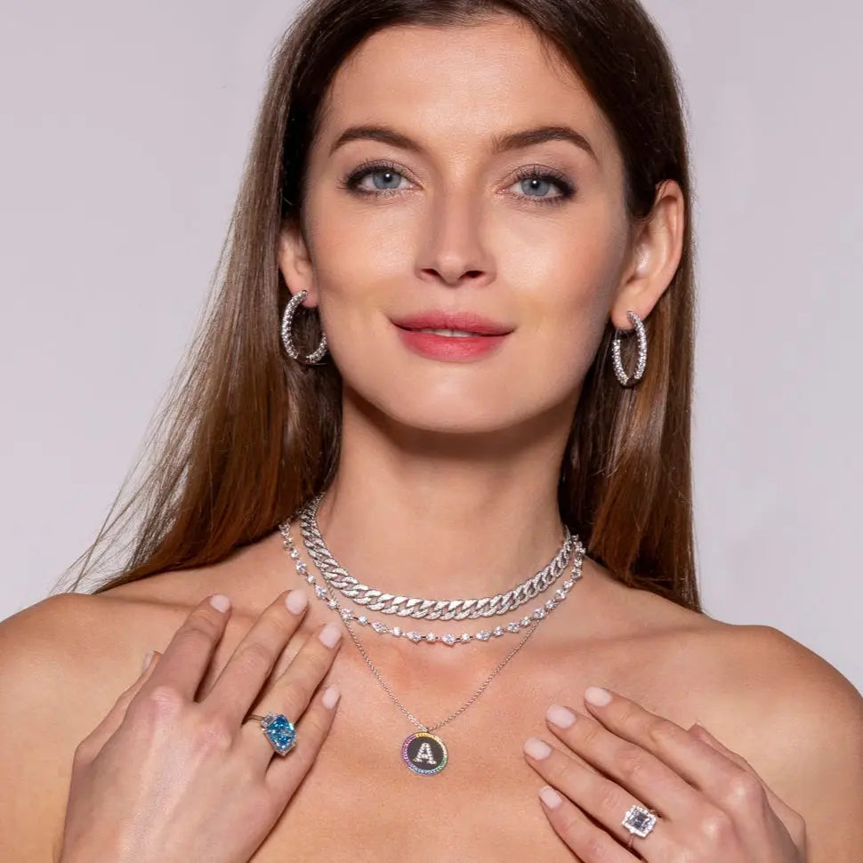Inside Out 1.25ctw Diamond Crystalline Hoops - Anna Zuckerman