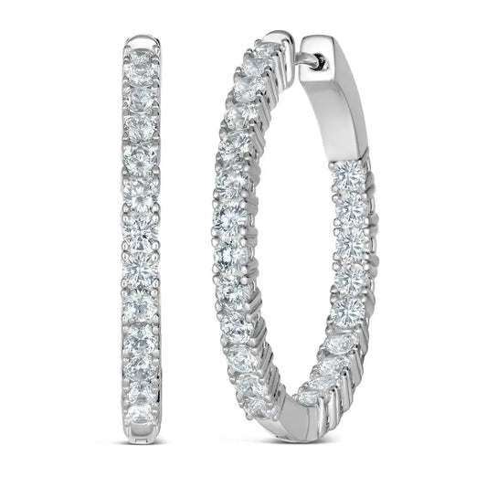 Inside Out 1.50tcw Diamond Crystalline Hoops - Anna Zuckerman