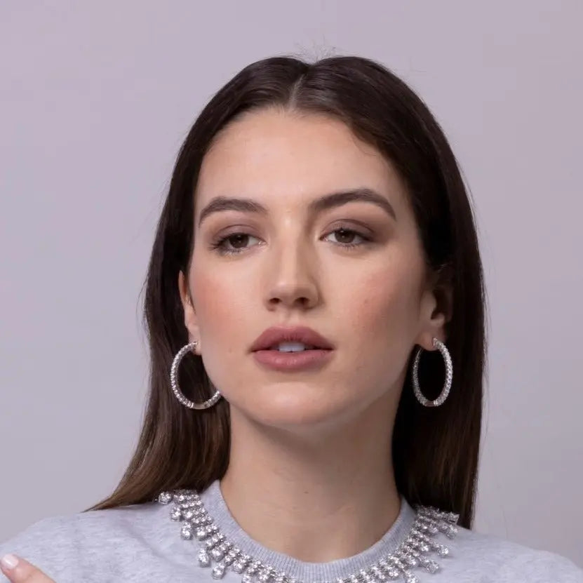 Inside Out 1.50tcw Diamond Crystalline Hoops - Anna Zuckerman