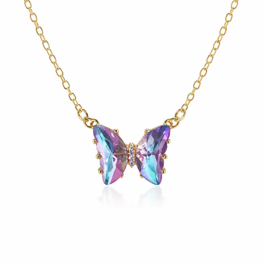 Iridescent Butterfly Necklace Anna Zuckerman